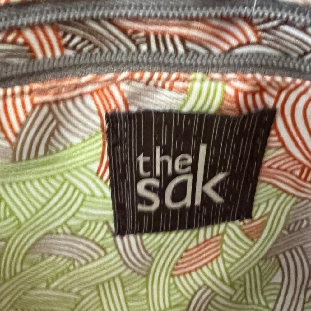 The Sak Bag gunmetal color Purse Crossbody Or Clutch with multicolor interior - Picture 11 of 15
